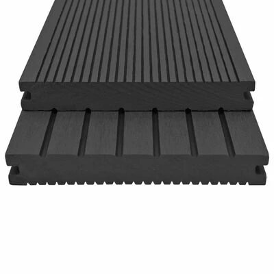 VidaXL Panneaux de terrasse solides et accessoires WPC 26m² 2,2 m Noir 4 VidaXL Panneaux de terrasse solides et accessoires WPC 26m² 2,2 m Noir – Image 2