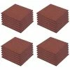 VidaXL Carreaux de protection antichoc 24pc Caoutchouc 50x50x3cm Rouge -Matériaux de construction Soldes image 2 276272