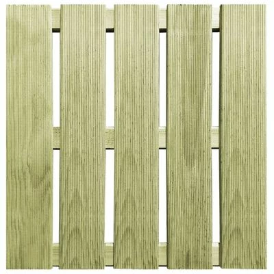 VidaXL Dalles de terrasse 18 pcs 50x50 cm Bois Vert 4 VidaXL Dalles de terrasse 18 pcs 50x50 cm Bois Vert – Image 2