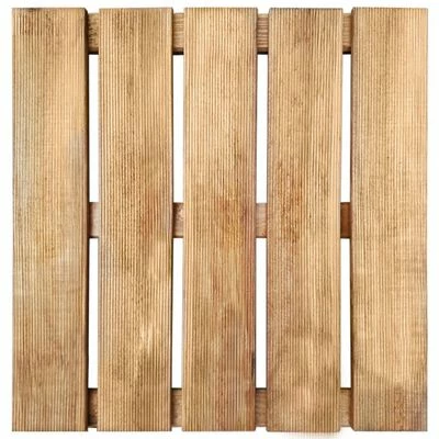 VidaXL Dalles de terrasse 18 pcs 50x50 cm Bois Marron 4 VidaXL Dalles de terrasse 18 pcs 50x50 cm Bois Marron – Image 2