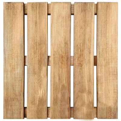 VidaXL Dalles de terrasse 30 pcs 50x50 cm Bois Marron 4 VidaXL Dalles de terrasse 30 pcs 50x50 cm Bois Marron – Image 2
