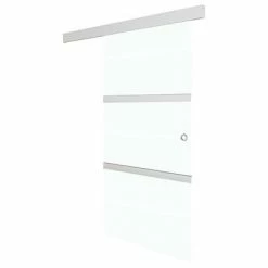 VidaXL Porte coulissante Verre ESG et aluminium 90x205 cm Argenté