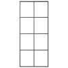VidaXL Porte coulissante Aluminium et verre ESG 90x205 cm Noir