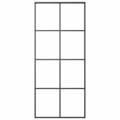 VidaXL Porte coulissante Aluminium et verre ESG 90x205 cm Noir
