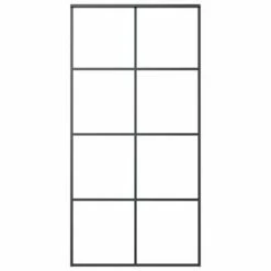 VidaXL Porte coulissante Aluminium et verre ESG 102,5x205 cm Noir