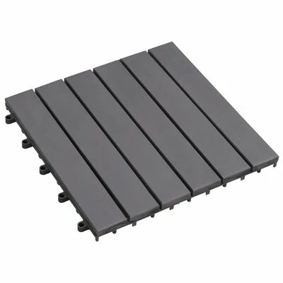 VidaXL Carreaux de terrasse 30pcs Délavage gris 30x30 cm Acacia solide 4 VidaXL Carreaux de terrasse 30pcs Délavage gris 30x30 cm Acacia solide – Image 2