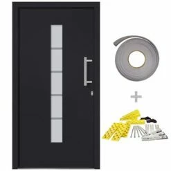 VidaXL Porte d'entrée Aluminium et PVC Anthracite 110x210 cm