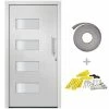 VidaXL Porte d'entrée Aluminium et PVC Blanc 110x210 cm -Matériaux de construction Soldes image 2 3056820