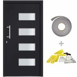 VidaXL Porte d'entrée Aluminium et PVC Anthracite 110x210 cm
