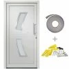 3057567 vidaXL Front Door White 98x208 cm (147144+203899) -Matériaux de construction Soldes image 2 3057567