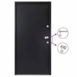 VidaXL Porte d'entrée Aluminium Anthracite 100x200 cm