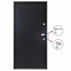 VidaXL Porte d'entrée Aluminium Anthracite 110x207,5 cm