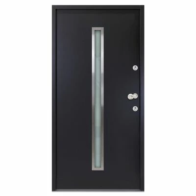 VidaXL Porte d'entrée Aluminium Anthracite 110x207,5 cm 4 VidaXL Porte d'entrée Aluminium Anthracite 110x207,5 cm – Image 2