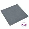 VidaXL Carreaux de protection antichoc 18pcs Caoutchouc 50x50x3cm Gris