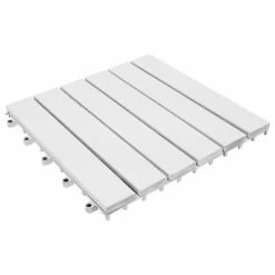 VidaXL Tuiles de terrasse 20 pcs Blanc 30x30 cm Bois massif d'acacia -Matériaux de construction Soldes image 2 3114662
