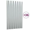 VidaXL Panneaux de toit 36 pcs Acier enduit de poudre Argenté 60x36 cm -Matériaux de construction Soldes image 2 319132