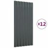 VidaXL Panneaux de toit 12 pcs Acier enduit poudre Anthracite 80x36 cm 2 VidaXL Panneaux de toit 12 pcs Acier enduit poudre Anthracite 80x36 cm -Matériaux de construction Soldes image 2 319136
