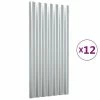 VidaXL Panneaux de toit 12 pcs Acier enduit de poudre Argenté 80x36 cm 1 VidaXL Panneaux de toit 12 pcs Acier enduit de poudre Argenté 80x36 cm -Matériaux de construction Soldes image 2 319137