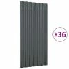 VidaXL Panneaux de toiture 36 pcs Acier Anthracite 80x36 cm