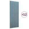 VidaXL Panneaux de toiture 12 pcs Acier enduit de poudre Gris 100x36cm -Matériaux de construction Soldes image 2 319143