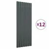 VidaXL Panneaux de toiture 12 pcs Acier Anthracite 100x36 cm