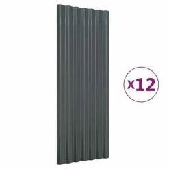 VidaXL Panneaux de toiture 12 pcs Acier Anthracite 100x36 cm