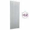 VidaXL Panneaux de toit 12 pcs Acier enduit de poudre Argenté 100x36cm