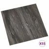 VidaXL Planches de plancher autoadhésives 55 pcs PVC 5,11m² Gris foncé