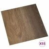 VidaXL Planches de plancher autoadhésives 55 pcs PVC 5,11 m² Marron 2 VidaXL Planches de plancher autoadhésives 55 pcs PVC 5,11 m² Marron -Matériaux de construction Soldes image 2 324667
