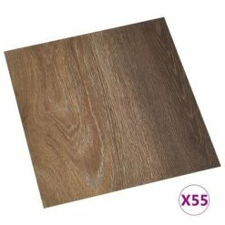 VidaXL Planches de plancher autoadhésives 55 pcs PVC 5,11 m² Marron