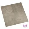 VidaXL Planches de plancher autoadhésives 55 pcs PVC 5,11 m² Gris -Matériaux de construction Soldes image 2 324668
