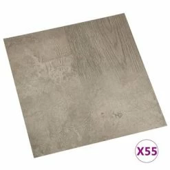 VidaXL Planches de plancher autoadhésives 55 pcs PVC 5,11 m² Gris