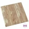 VidaXL Planches de plancher autoadhésives 55 pcs PVC 5,11 m² Marron -Matériaux de construction Soldes image 2 324672