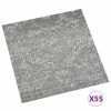 VidaXL Planches de plancher autoadhésives 55 pcs PVC 5,11m² Gris béton -Matériaux de construction Soldes image 2 324677