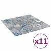 VidaXL Carreaux mosaïque 11 pcs Gris et bleu 30x30 cm Verre -Matériaux de construction Soldes image 2 327309