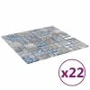 VidaXL Carreaux mosaïque 22 pcs Gris et bleu 30x30 cm Verre -Matériaux de construction Soldes image 2 327310