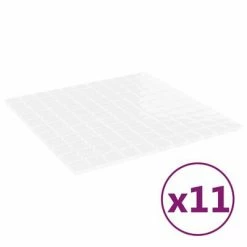 VidaXL Carreaux mosaïque 11 pcs Blanc 30x30 cm Verre