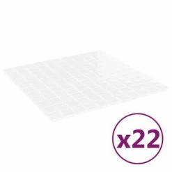 VidaXL Carreaux mosaïque 22 pcs Blanc 30x30 cm Verre