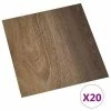 VidaXL Planches de plancher autoadhésives 20 pcs PVC 1,86 m² Marron -Matériaux de construction Soldes image 2 330125