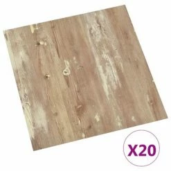 VidaXL Planches de plancher autoadhésives 20 pcs PVC 1,86 m² Marron