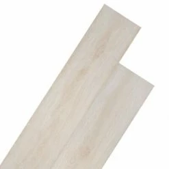VidaXL Planche de plancher PVC autoadhésif 5,21 m² 2 mm Blanc chêne