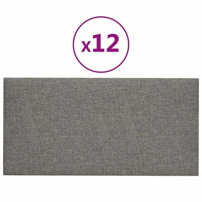 VidaXL Panneaux muraux 12 pcs Gris clair 30x15 cm Tissu 0,54 m² 3 VidaXL Panneaux muraux 12 pcs Gris clair 30x15 cm Tissu 0,54 m²