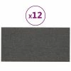 VidaXL Panneaux muraux 12 pcs Gris foncé 30x15 cm Tissu 0,54 m² 1 VidaXL Panneaux muraux 12 pcs Gris foncé 30x15 cm Tissu 0,54 m² -Matériaux de construction Soldes image 2 343762