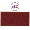 VidaXL Panneaux muraux 12 pcs Rouge bordeaux 30x15 cm Tissu 0,54 m² 1 VidaXL Panneaux muraux 12 pcs Rouge bordeaux 30x15 cm Tissu 0,54 m² -Matériaux de construction Soldes image 2 343764