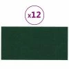 VidaXL Panneaux muraux 12 pcs Vert foncé 30x15 cm Tissu 0,54 m² 2 VidaXL Panneaux muraux 12 pcs Vert foncé 30x15 cm Tissu 0,54 m² -Matériaux de construction Soldes image 2 343765