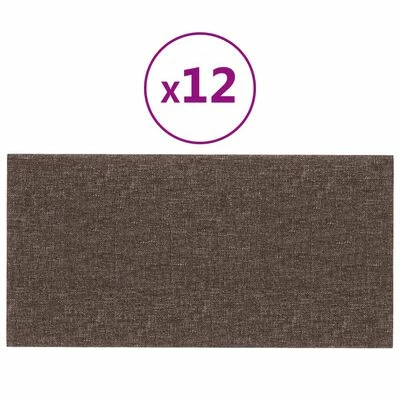 VidaXL Panneaux muraux 12 pcs Taupe 30x15 cm Tissu 0,54 m² 3 VidaXL Panneaux muraux 12 pcs Taupe 30x15 cm Tissu 0,54 m²