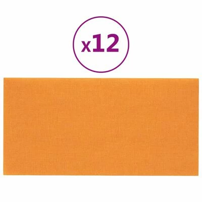 VidaXL Panneaux muraux 12 pcs Jaune foncé 30x15 cm Tissu 0,54 m² 3 VidaXL Panneaux muraux 12 pcs Jaune foncé 30x15 cm Tissu 0,54 m²