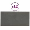 VidaXL Panneaux muraux 12 pcs Gris foncé 30x15 cm Velours 0,54 m² 2 VidaXL Panneaux muraux 12 pcs Gris foncé 30x15 cm Velours 0,54 m² -Matériaux de construction Soldes image 2 343780