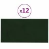 VidaXL Panneaux muraux 12 pcs Vert foncé 30x15 cm Velours 0,54 m² 1 VidaXL Panneaux muraux 12 pcs Vert foncé 30x15 cm Velours 0,54 m² -Matériaux de construction Soldes image 2 343781