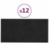 VidaXL Panneaux muraux 12 pcs Noir 30x15 cm Velours 0,54 m² 2 VidaXL Panneaux muraux 12 pcs Noir 30x15 cm Velours 0,54 m² -Matériaux de construction Soldes image 2 343784